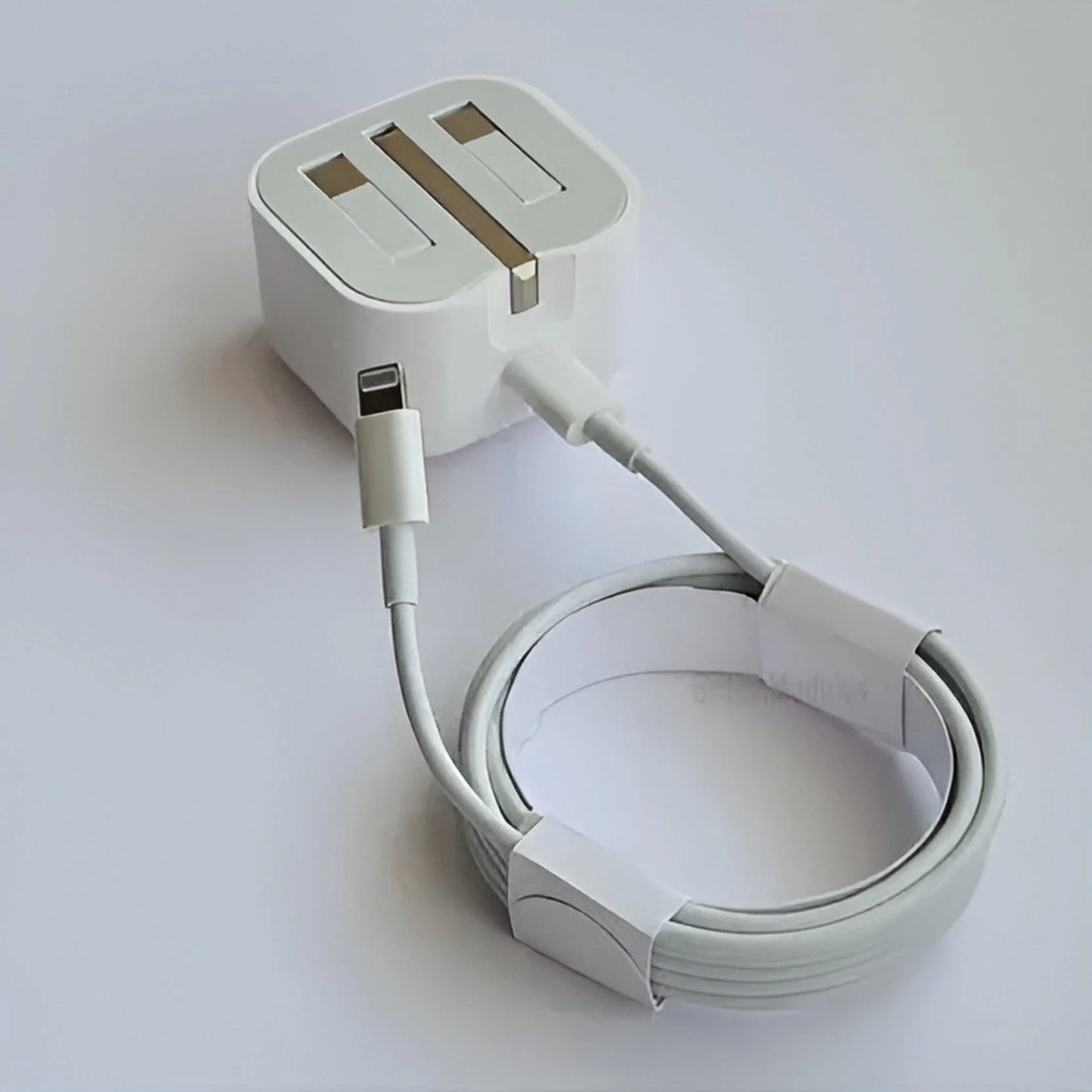 Official 20W iPhone PD Charger - 3PIN Plug Fast iPhone Charger With Type-C to Lightning Cable